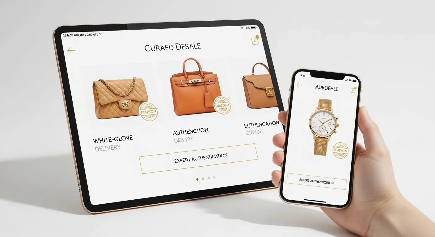 Application Velveto de revente de mode de luxe