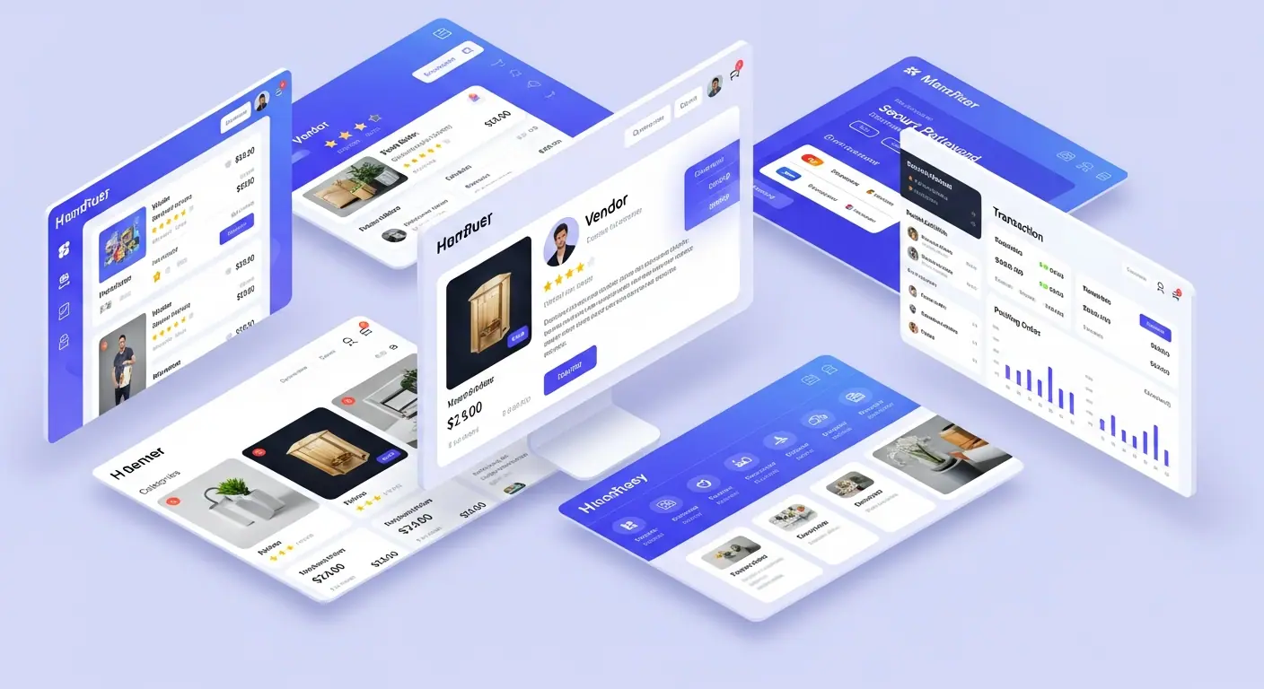 Interface d'une plateforme marketplace sur mesure