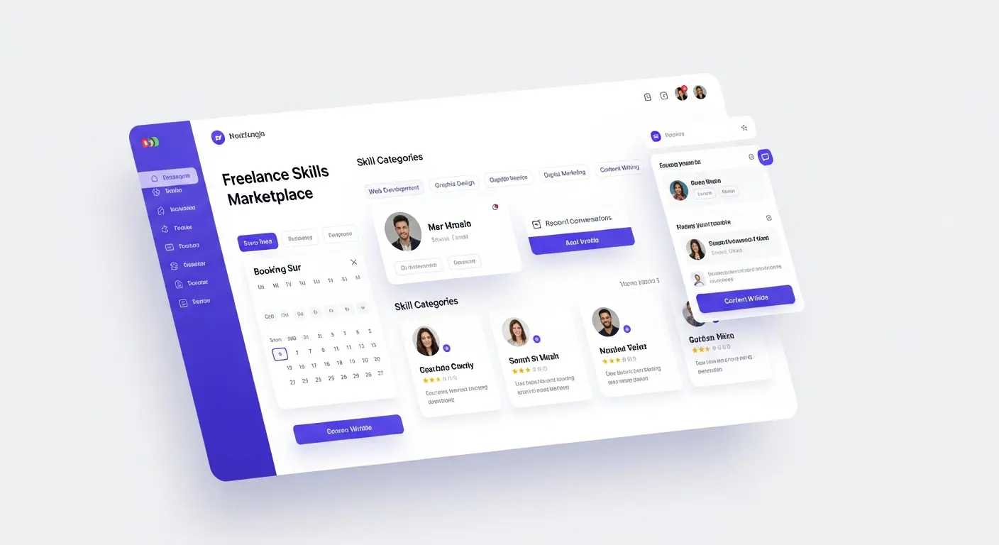Interface marketplace de compétences SkillConnect