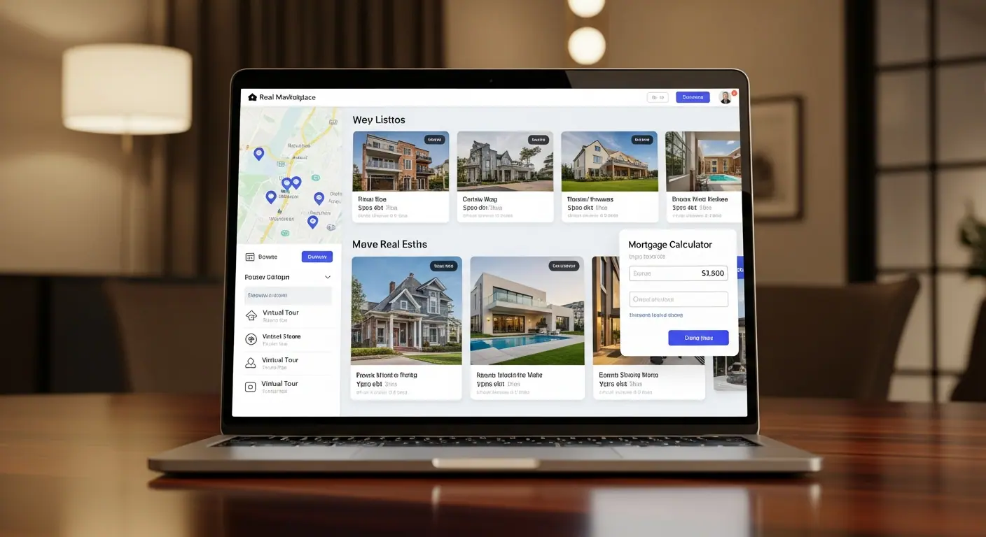Plateforme immobilière NestMarket avec carte interactive