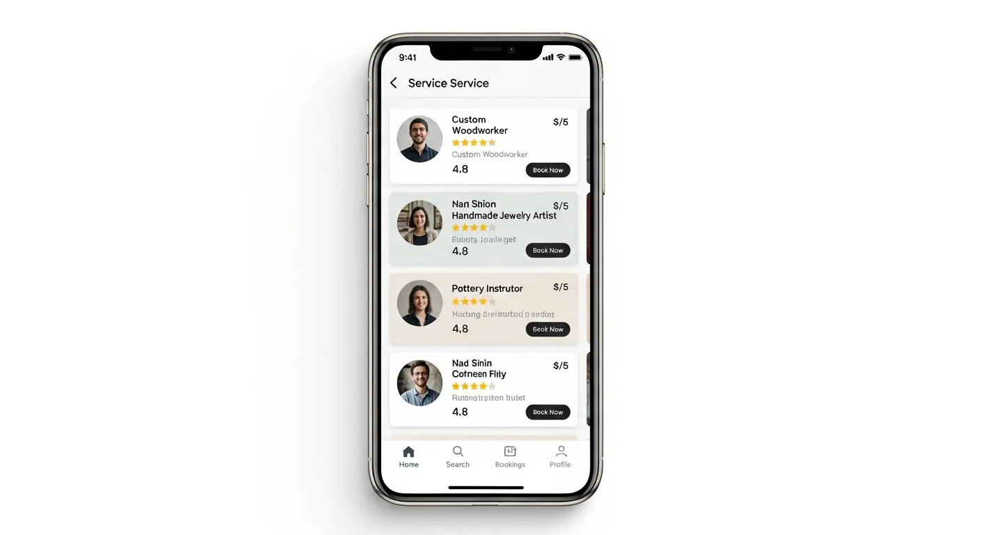 Application mobile marketplace pour artisans