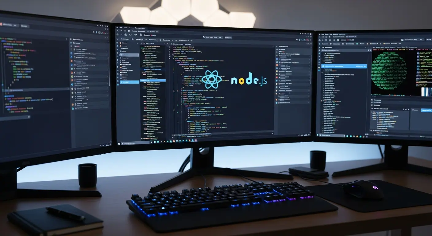 Environnement de développement avec technologies React et Node.js